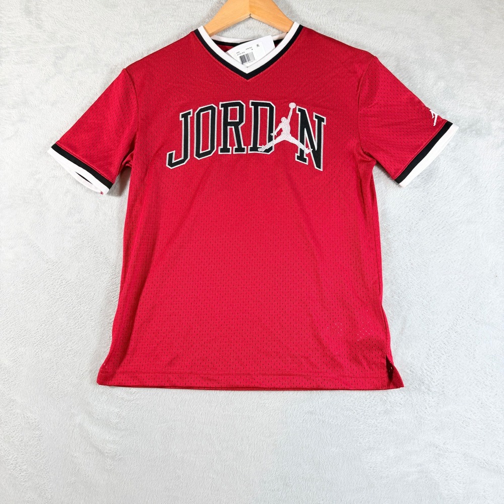 Jordan Kids JDB Mesh Shooting Jersey Shirt Gym Red Size M New